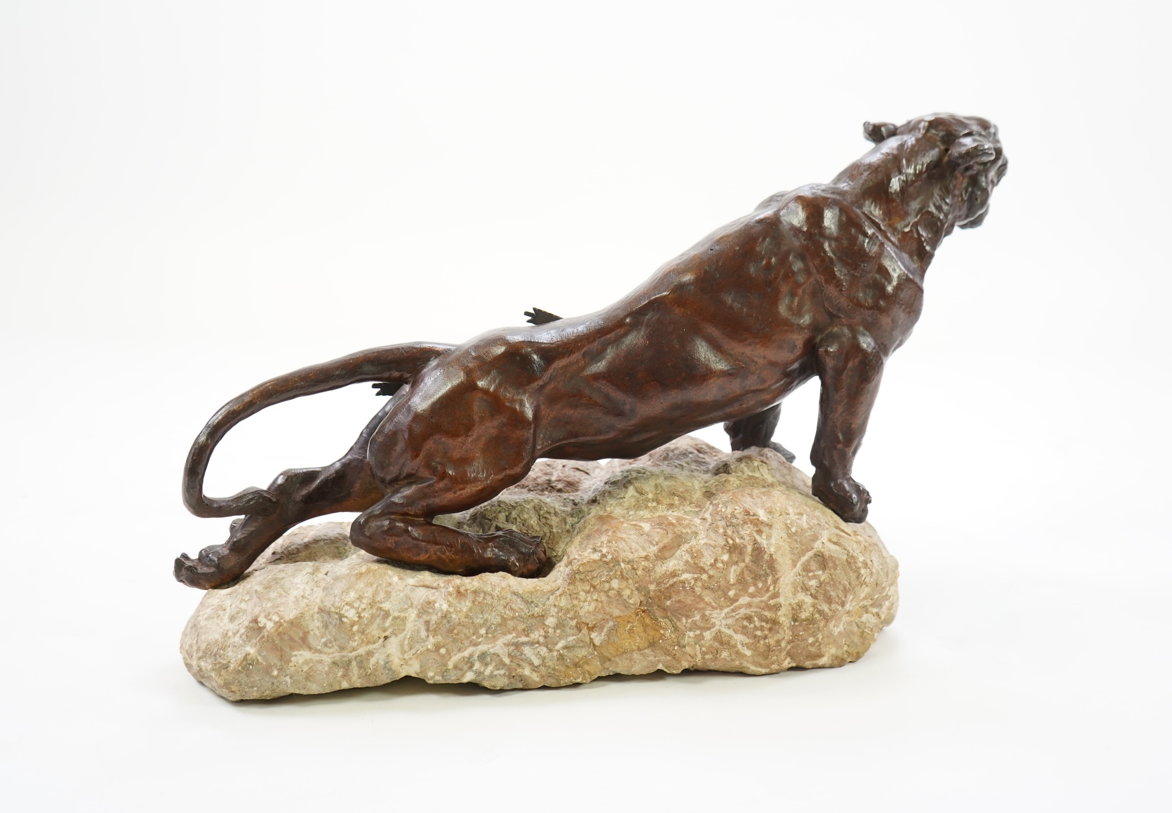 After Thomas François Cartier (French, 1879-1943): 'Wounded Lioness'